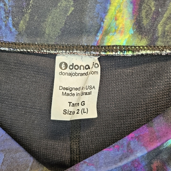 DonaJo Multicolored Abstract Tennis Pickleball Sporty Skorts Skirt Size Large - Picture 11 of 13